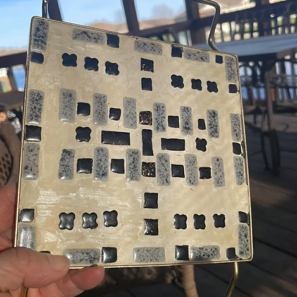 Mid Century Mosaic Tile Trivetl